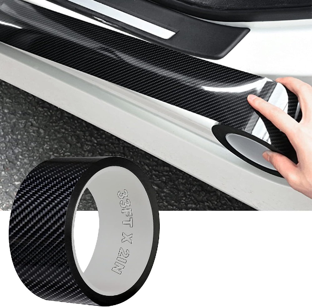 X-racing 16ft*2inch Black Carbon Fiber Car Door Edge Guard Protection Flim NMDG-051