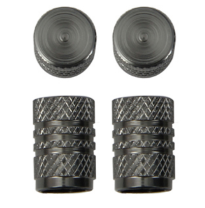 X-racing Valve Caps Knurled Gray NM-VC002