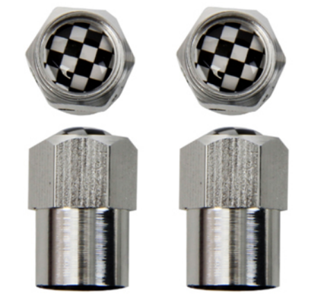 X-racing Valve Caps Checkered NM-VC024
