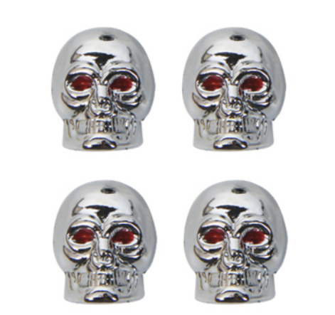 X-racing Valve Caps Chrome Skull NM-VC016