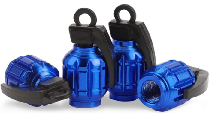 X-racing Valve Caps Blue Grenade NM-VC064