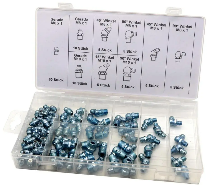 X-racing ASSORTED METRIC HYDRAULIC  GREASE NIPPLES KIT-110PCS NM-AMHGN001