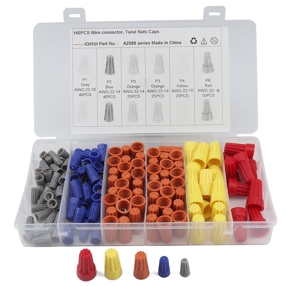X-racing ASSORTED WIRE SCREW CAPS KIT -160PCS NM-AWSC001