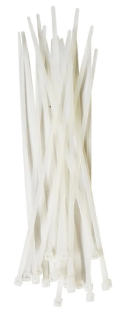 X-racing 20PCS 8" WHITE WIRE TIE NM-WT002